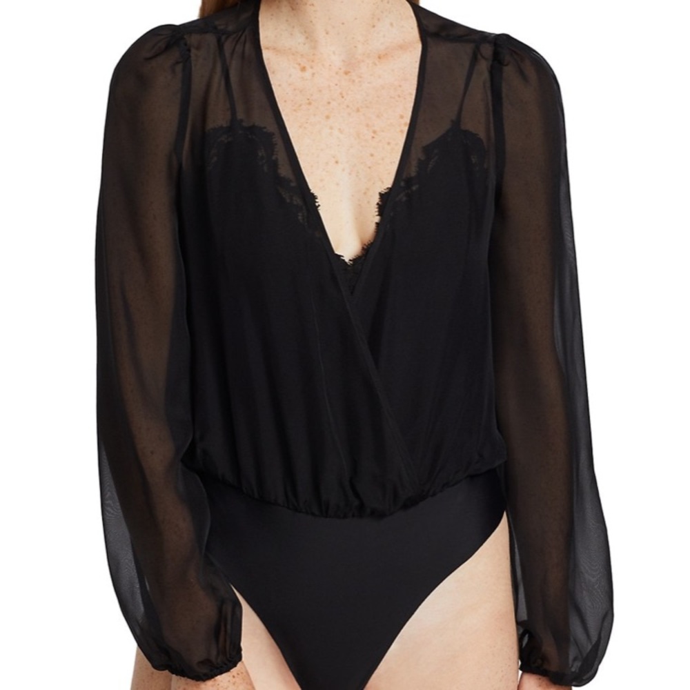 REVOLVE CAMI NYC Teresa Bodysuit Black M
